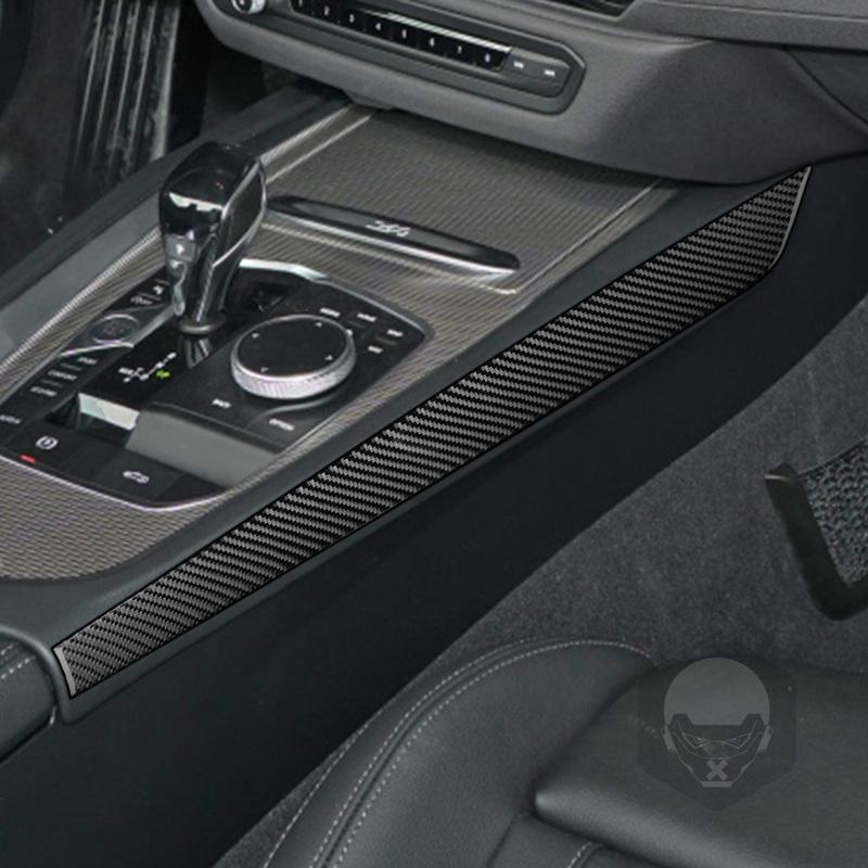 For BMW Z4 G29 - Car Accessories Carbon Fiber Gear Shift Panel Both Side Strips Interior Cover Trim Sticker Modification