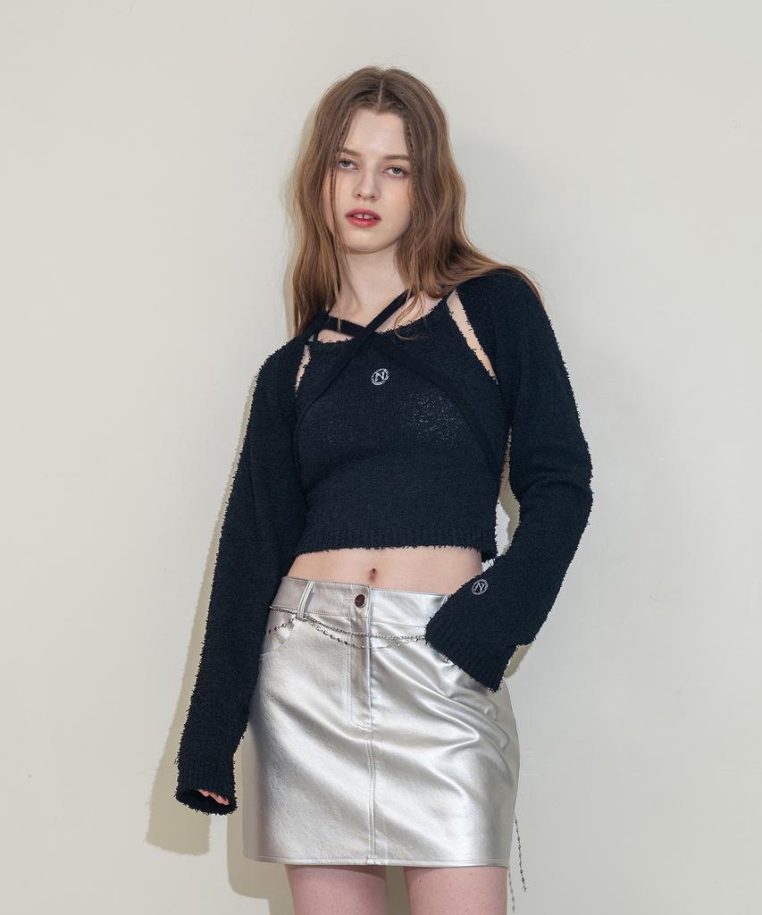 UNUSUALNORMAL Mandy Shoulder Knit _ Black