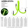 10pcs Luminous Coating High Strength Fishing Hooks Blood Groove Fishing Hooks  Saltwater Fishing