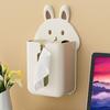 Прямоугольная коробка для салфеток с изображением кролика, настенная коробка для хранения полотенец, ящик для бумаги, коробка для унитаза