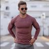Muscleguys Американский повседневный мужской плотный однотонный осенне-зимний пуловер большого размера с длинными рукавами