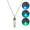 Glow In The Dark Hourglass Necklace Glass Pendant Necklace Chain Luminous Pendant Jewelry Women Gifts Gem Accessories