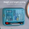 Wall-Hanging Cosmetics Organizer Makeup Display Case Strong Load-bearing Large Capacity Bathroom Storage Box