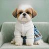 Pet Autumn/Winter Embroidered Cowboy Dress Small Dog Bow Flower Coat Puppy Clothes Dog Dresses for Small Dogs