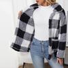 Women's Fashion Thickened Double-sided Plush Plaid Single-breasted Button-up Jacket