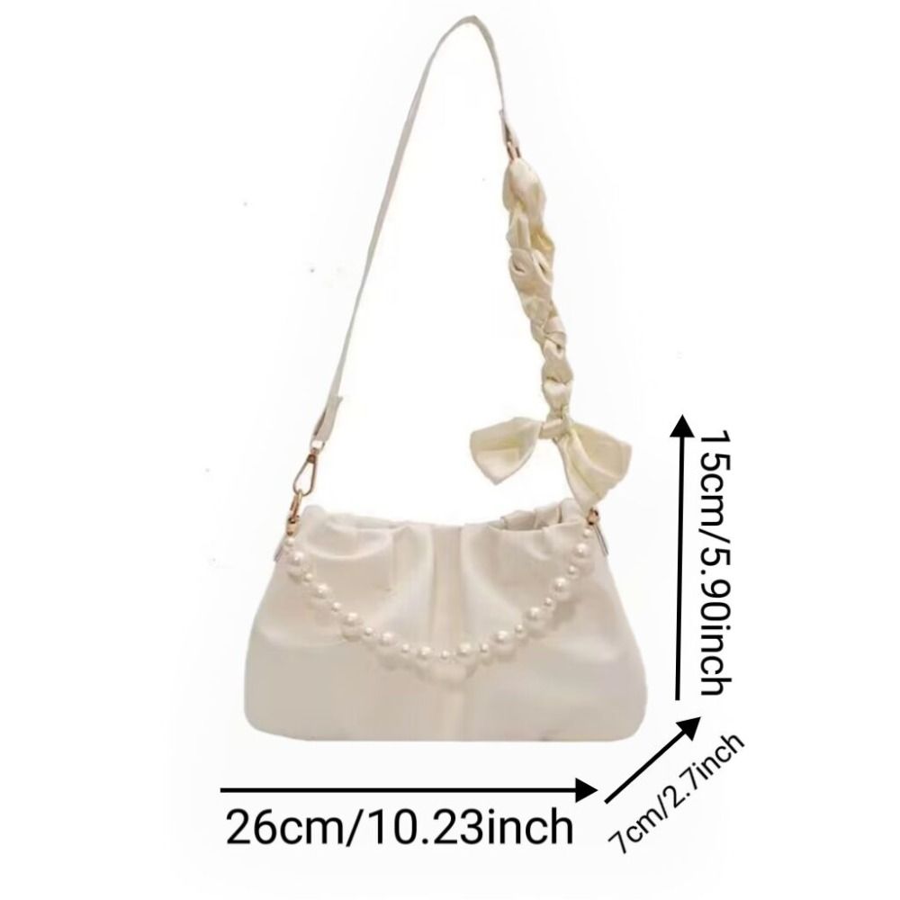 Korean Luxury Crossbody Bag Small Women's Handbags Portable Pearl Shoulder Bag Purses