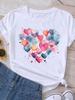 (Asian Size) Casual O-neck Tee Cartoon Trend 90s Clothing Top Short Sleeve T Shirt Fashion Print Lady Female Women Graphic T-shirts