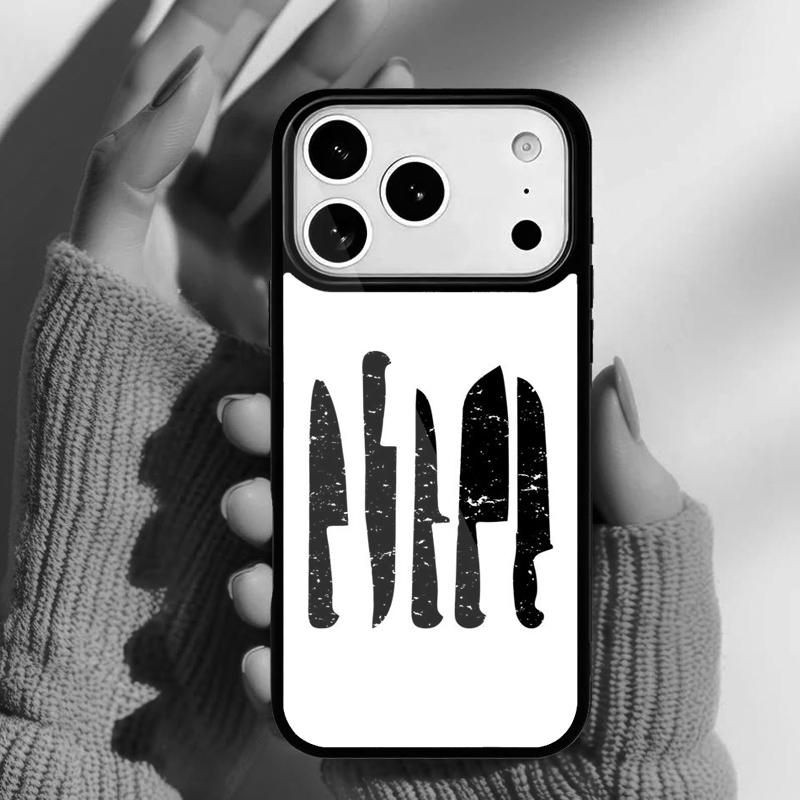 Cooking Chef Knives soft Phone Case for iPhone 17 16 15 14 13 Pro Max Back Cover for 12 11 Pro Coque