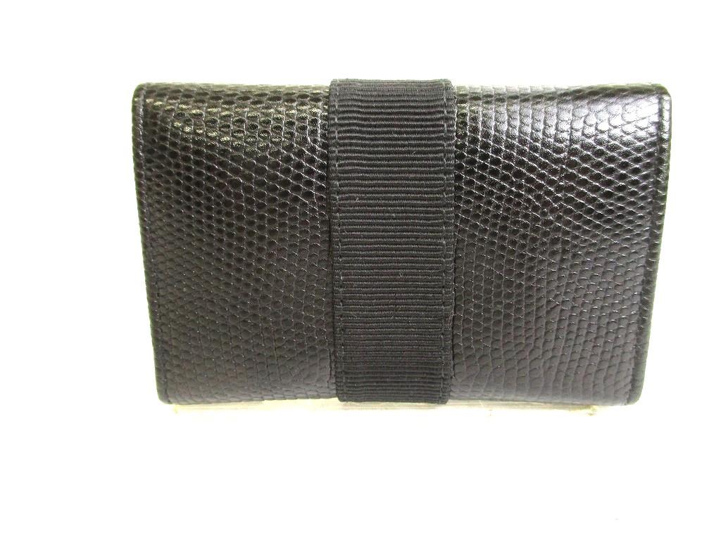 Authentic Salvatore Ferragamo Vara Black Leather Gold H/W 6Pics Key Case #9754  Open box