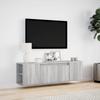 Vidaxl Ścienna Szafka Tv Z Led, Szary Dąb Sonoma, 135X31X39,5 Cm