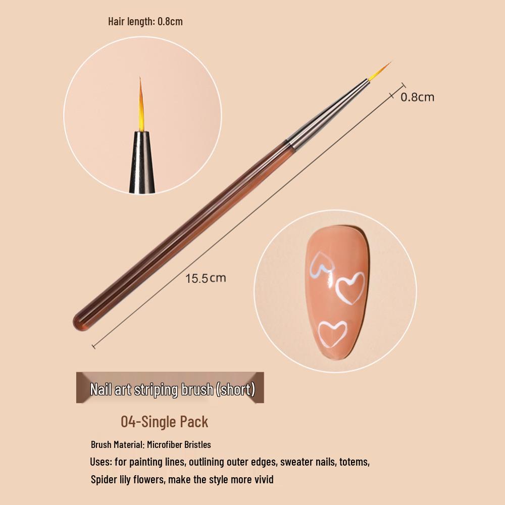 Ледяной прозрачный японский серый набор кистей для нейл-арта для лайнера, рисования, цветов и градиентного геля