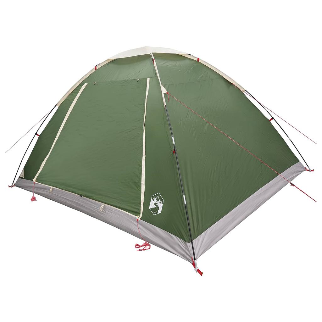 Camping Tent with Roof Green 6 Person Polyester and Steel