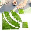 5pcs/Set Double Wedding Rings Slit N Sew Templates Quilting Pathcwork Ruler  Sewing Accessories