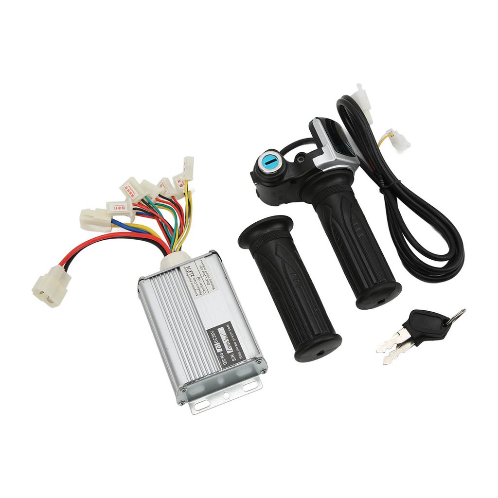 36V 1000W Motor Brushed Speed Controller with Locking Battery Display Throttle Twist Grip for Mini