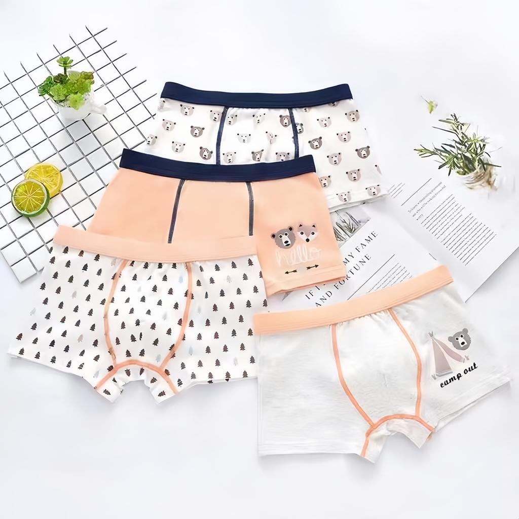 Boys Cotton Cartoon Underwear No Show Seamless Comfort Shorts Kids Boxer Briefs Breathable Soft Lightweight Kids Shorts