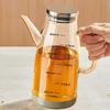 Oil Dispenser Bottle Glass Jug With Anti-Drip Spout Refillable Comdiment Dispense Kitchen Oil Pour Container For Salad Dressing
