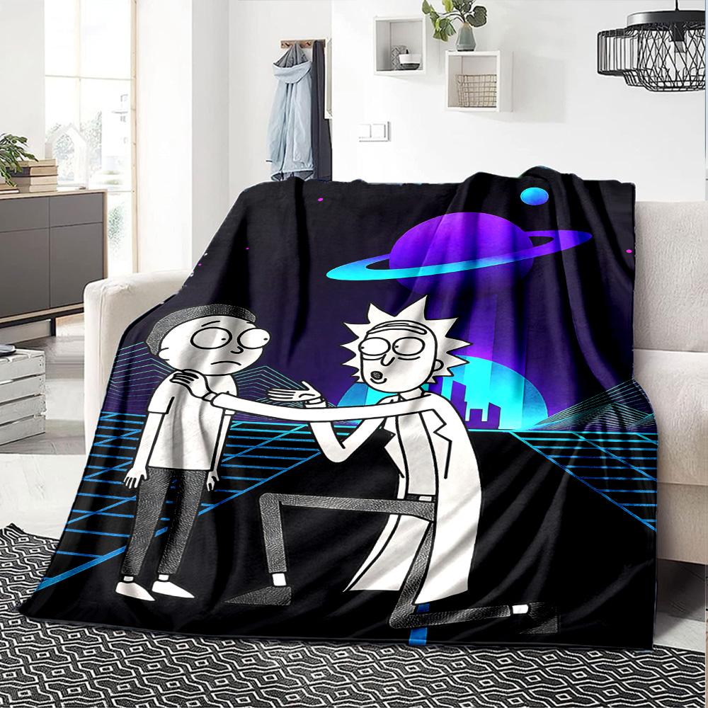 1pc Space Adventure Duo flannel Blanket for Super Soft Cute Comfort Blanket for Travel Bedding Couch Sofa Blanket Y82577