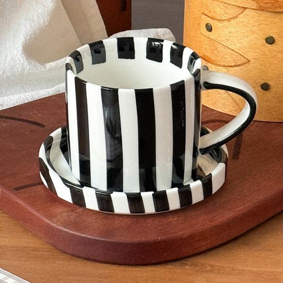 Винтажный керамический набор кофейной кружки и блюдца с ручкой, подходит для микроволновой печи и посудомоечной машины, чашки для эспрессо, подарок на свадьбу, годовщину, девичник