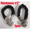 2x Синтетический мягкий шакл 1/2"x22" для буксировки, 38000 фунтов (17236 кг) на разрыв, Серый