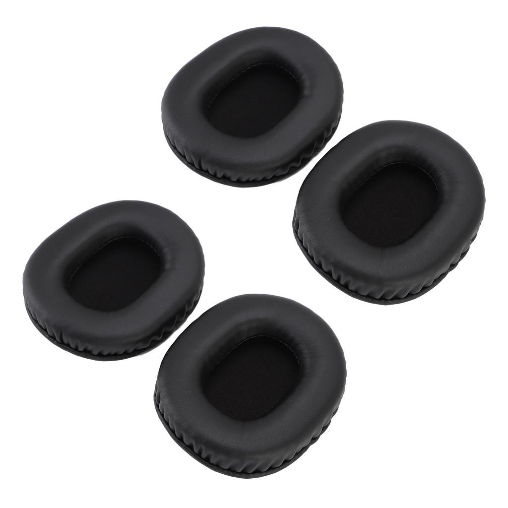 2 Pair Headphone Ear Pads Comfortable Protein Leather Replacement for ATH M50 ATH M50X ATH M40X ATH M30X ATH M20X