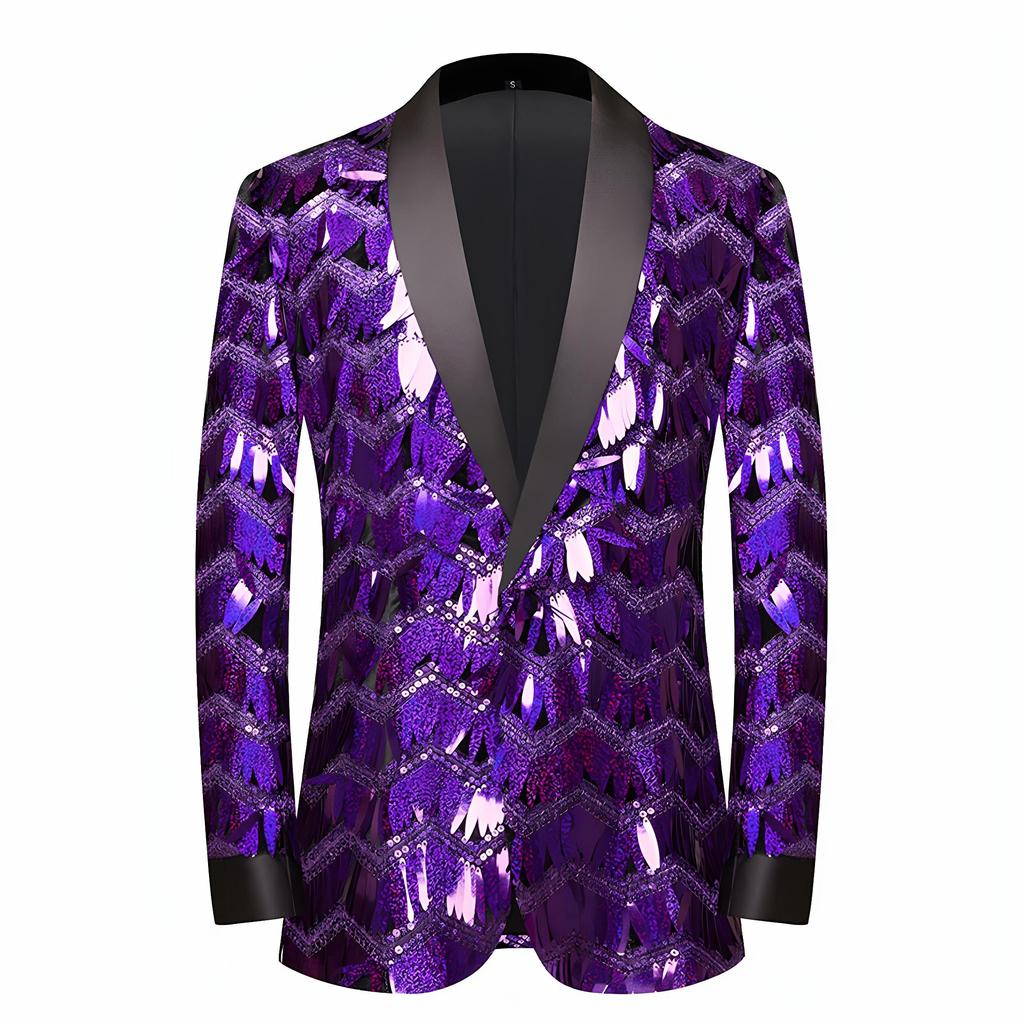 Мужской роскошный пиджак с пайетками и кисточками, сценический костюм для певца