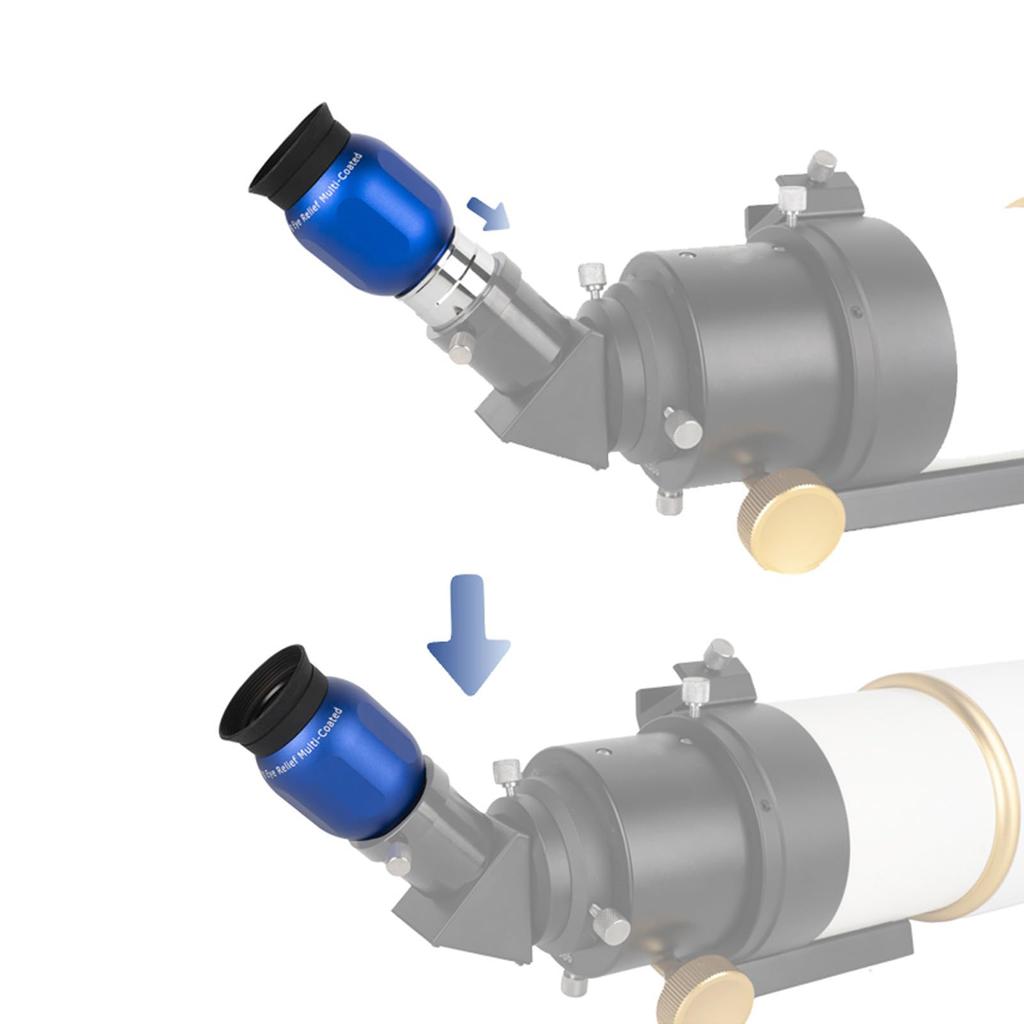 Дюймовый телескоп 10 мм, широкоугольный телескоп 63 градуса, аксессуары для дюймового астрономического телескопа, окуляр 1,25, многослойный окуляр, 1,25