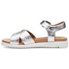 Zoie Metallic Sandal Buckle Low Heel Fashion Slide Women Sandals Silver 1116390-SLVR