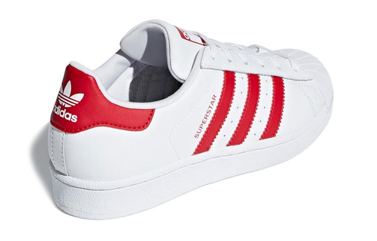adidas Superstar Cloud White Scarlet GS CG6609