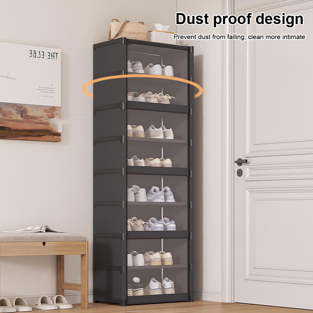 9-Tier 18 Pair Narrow Shoes Shelf Cabinet Holds 18 Pairs Shoe Shelf Sneaker Rack Organizer Shoe Stand Holder for Closet Entryway