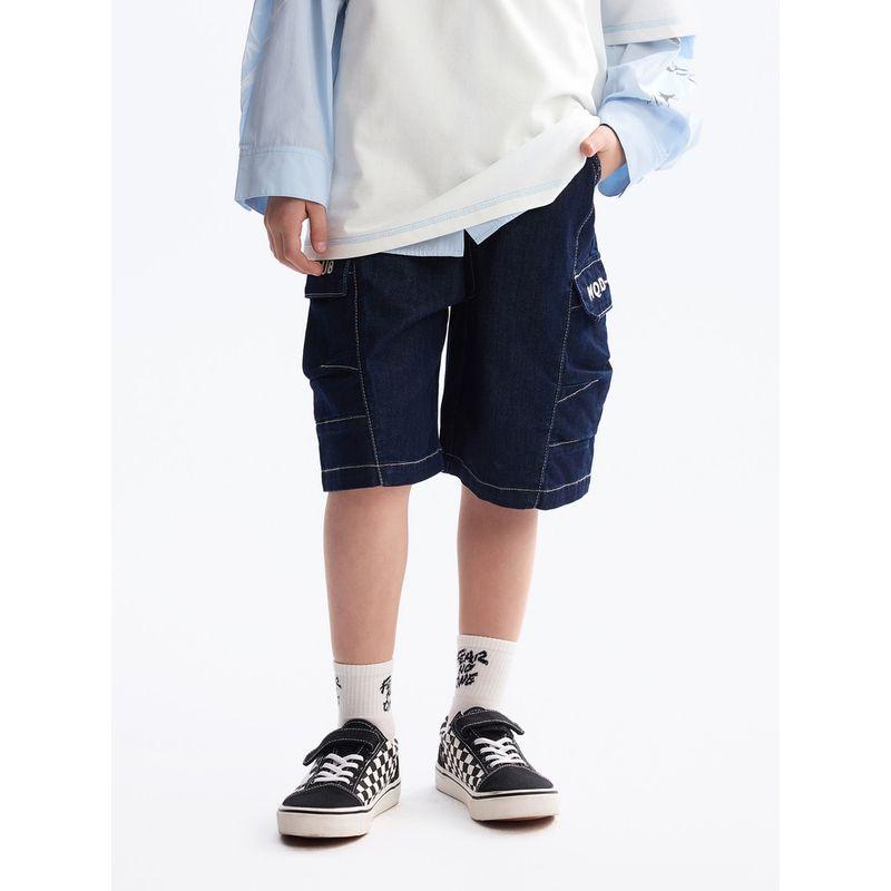 [Anti-Fading] Mqd Children's Clothing Boys' Denim Shorts Summer New Style Kids' Workwear Knee-Length Casual Pants