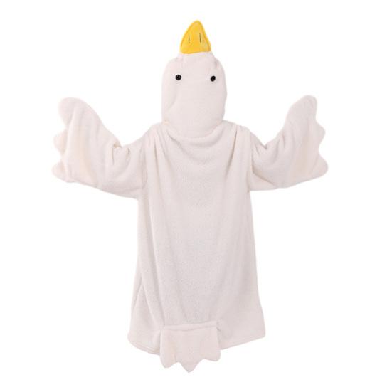 Худи-одеяло гусь, комбинезон, оверсайз, носимое одеяло-худи с рукавами для взрослых и детей, теплый уютный флисовый спальный мешок