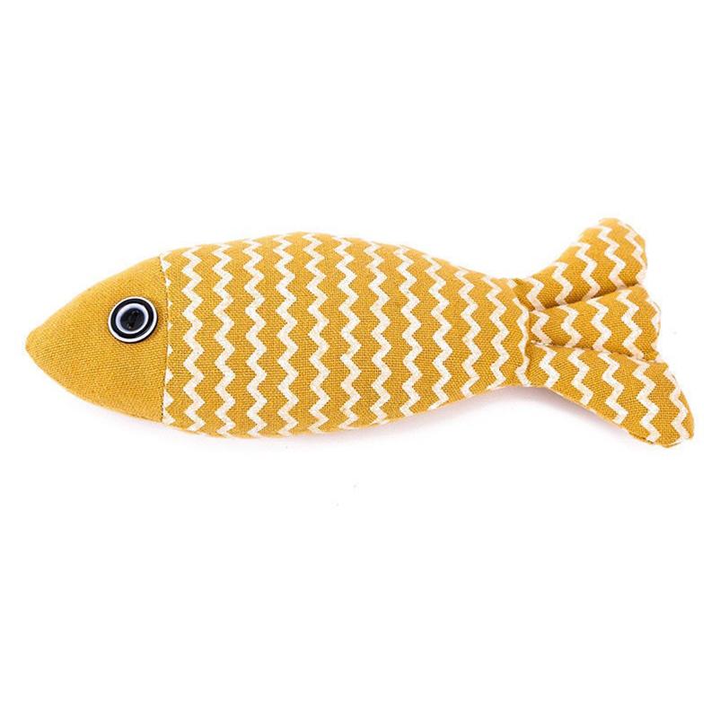 Catnip Teeth-Cleaning Grinding Toy-Self-Playing Boredom-Relief Simulation Fish-Bite-Resistant Cats Thumb Pillow Pet Accessories