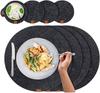 Placemats Dining Table, Kitchen Table Decoration Simple Style Solid Color Coaster Placemat Cutlery Bag Set Grey 1 Cutlery Bag Felt