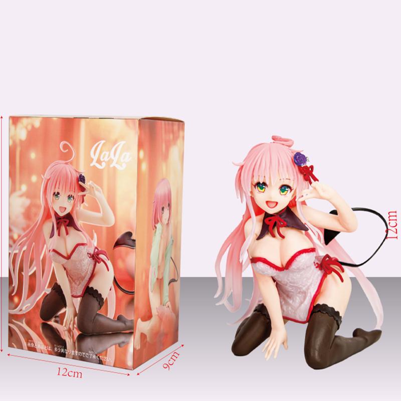 12см Фигурка Лала Саталин Дьяволюк To LOVEru Darkness Аниме Модель в коленно-локтевой позе Игрушка Ципао Подарок Коллекция Украшения ПВХ