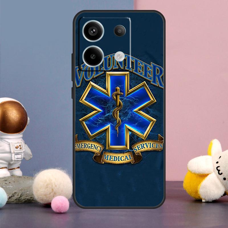 EMT EMS Medical Rescue Case For Xiaomi Redmi Note 13 9 10 11 12 14 15 Pro Plus Redmi 15 15C 14C 10C 12C 13C Cover
