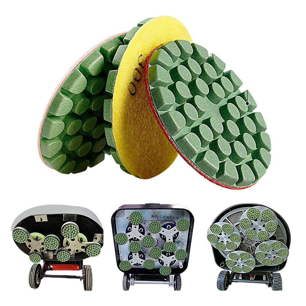 6PCS 4 Inch Diamond Concrete Polishing Discs for Efficient Floor Finishing