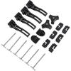 Truck Tonneau Cover Replacement and Accessories Part Include Nut, T-Bolt and Tonneau Cover Clamp, 2X Rear Clamp