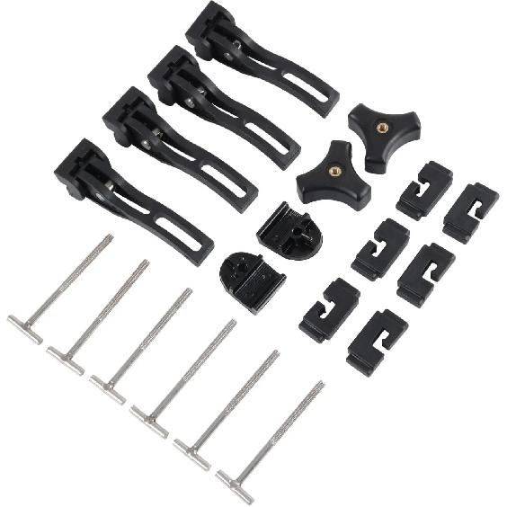 Truck Tonneau Cover Replacement and Accessories Part Include Nut, T-Bolt and Tonneau Cover Clamp, 2X Rear Clamp