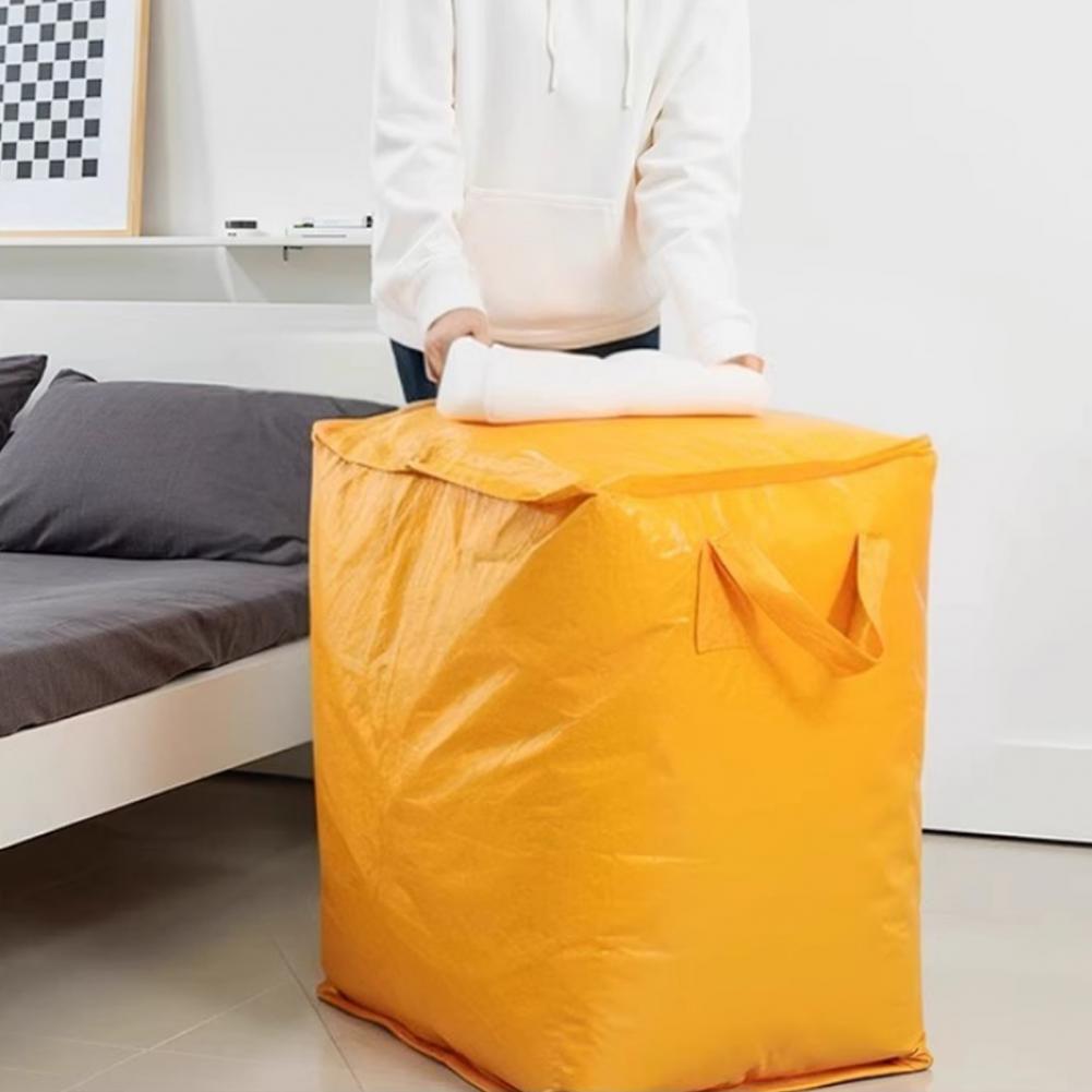 Пылезащитный чехол для одежды с усиленной ручкой, сумка для хранения большого объема, закрывающаяся на молнию, водонепроницаемый контейнер