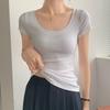230g Pure Cotton Short-sleeved T-shirt for Women In Summer New Solid Color Round Neck Versatile Simple Base Shirt Korean Women's Clothing
