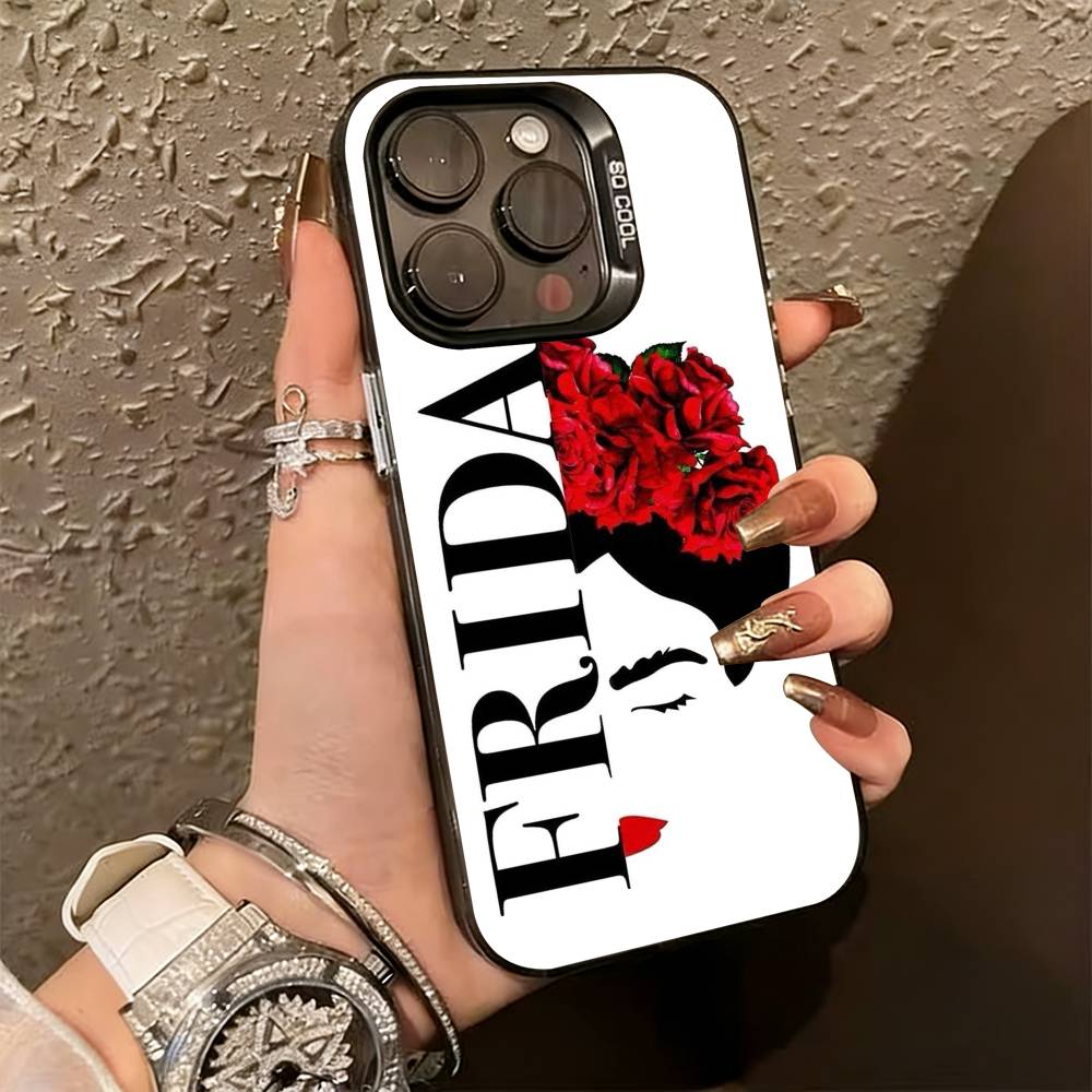 Fashion F-fridaS Kahlo-PC Phone Case For iPhone 17,16,15,14,13,12,11 Plus,Pro Max,XS,Colorful Silver Phone case Funda Cover