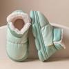 Waterproof Women Winter Ankle Snow Boots High Top Unisex Comfort Cotton Short Boot Thick Soles Outdoor Slip-on Shoes