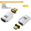 Магнитный USB-адаптер USB4.0 Thunderbolt 3/4 с USB-C на USB-C, 240 Вт, 40 Гбит/с, быстрая зарядка, магнитная зарядка, кабель-конвертер, адаптер 8K@60Hz