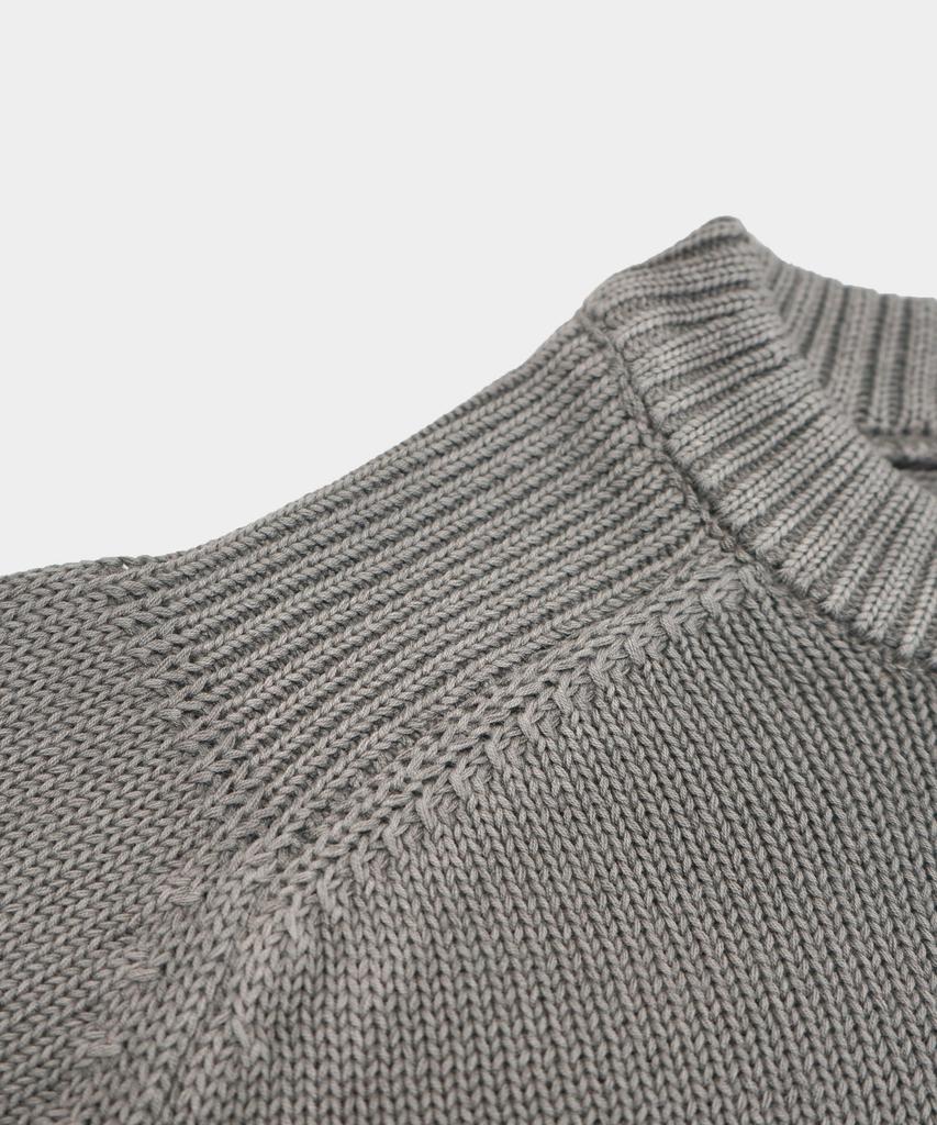 BIRBANTE Круглый трикотаж с garment-dyed стиркой - Серый