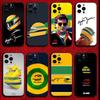 Чехол для телефона гонщика А-Айртона С-Сенны для iPhone 16,15,14,13,12,11,Pro,X,XS,Max,XR,Plus,Mini Мягкий черный чехол