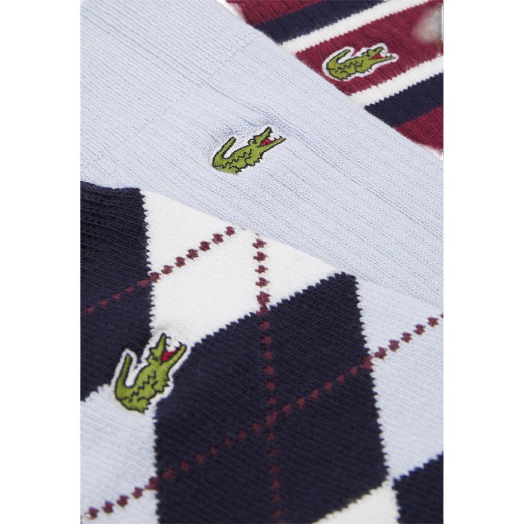 Lacoste Унисекс Взрослые Хлопковые Носки с Круглым Паголенком (Упаковка из 3 шт.)