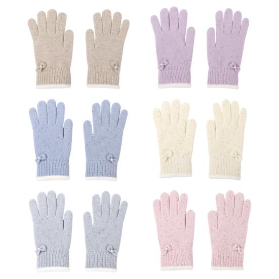 Женские зимние перчатки Теплые перчатки с сенсорным экраном С пайетками в виде бабочки Вязаные Утепленные