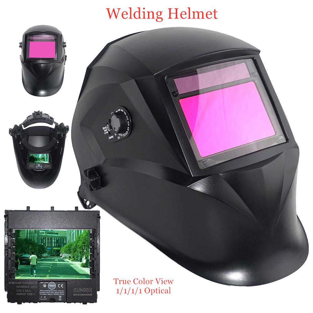 Профессиональная сварочная маска, оптический фильтр 1111, 100x65 мм, 4 датчика, сварочный шлем CE EN379
