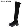 Winter Stretch Sock Women's Over The Knee Boots Fashion Thick Heels Long Bootties Woman Largas Booties