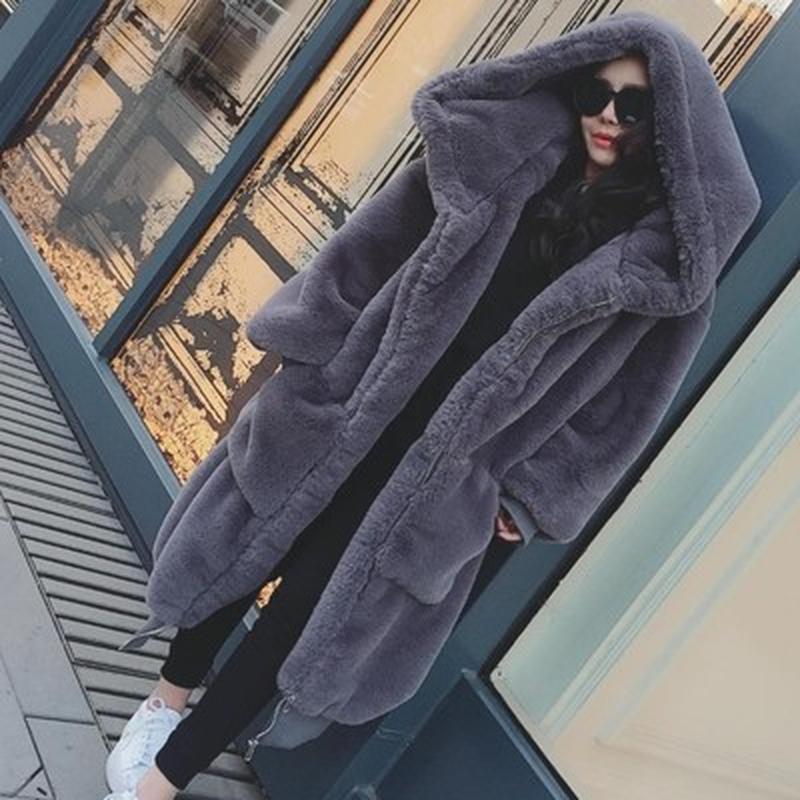Длинное пальто, куртка с капюшоном, мешковатая свободная зимняя одежда оверсайз